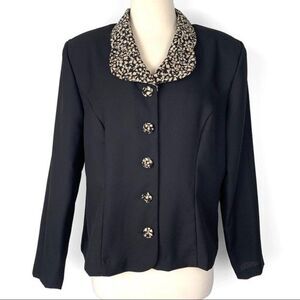 Vintage Sweet Miranda Black Button Down Blazer Jacket
